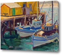   Картина Рыбацкие лодки в доке 