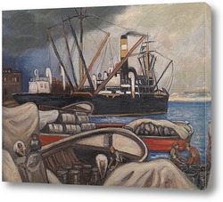   Картина Лодки в порту