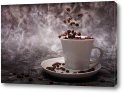   Постер Coffee Cup on marble background	
