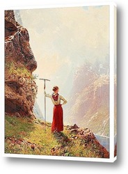   Постер Девушка в фьордах