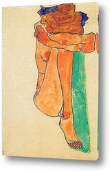   Постер Обнаженная с зеленой подушкой, 1910