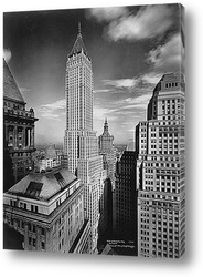   Постер Банк в Манхэттен Билдинг,1930 