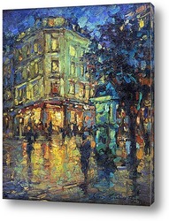   Картина Дождливая ночь в Париже