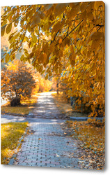   Постер Осенняя аллея в парке
