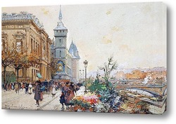   Картина Цветочный рынок на Сене