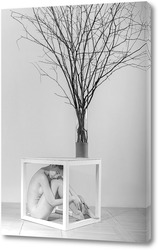   Постер девушка и дерево