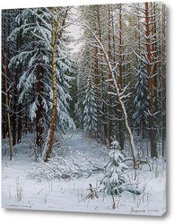   Картина И дремлет зимний лес