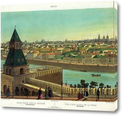   Постер Вид части города, снятый с Кремлевской стены. Видна Тайницкая башня 1845  –  1850