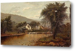   Постер На склоне холма ландшафт, 1866