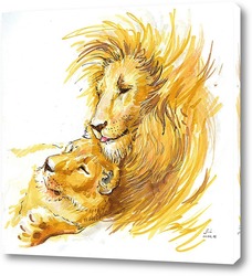   Постер львы