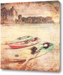   Постер Каноэ на пляже