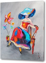   Постер Дама с цветком