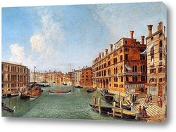   Постер Прекрасный вид на Венецию. Глядя северу Гранд-канал от моста Риа
