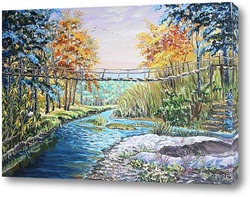   Картина Подвесной мост в Новососедово
