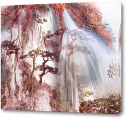   Постер Пейзаж с водопадом