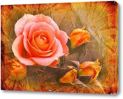   Постер Оранжевые розы
