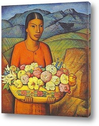  Хуанита среди цветов