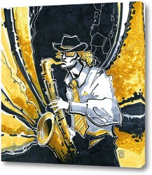   Постер саксофонист
