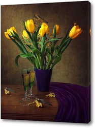    Натюрморт с желтыми тюльпанами