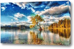   Постер Дерево в воде