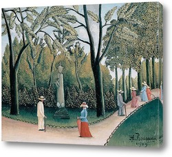   Картина Люксембургский сад.Памятник Шопену