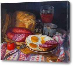   Картина Яичница и колбаса