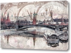  Постер Московский Кремль и Москва-река