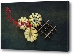   Постер Натюрморт с декоративными тыквами