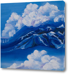   Постер Горы в облаках