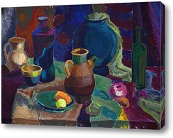   Картина Натюрморт с темно-зеленой вазой