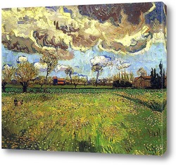   Постер Пейзаж под грозовым небом, 1888