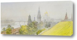   Постер Вид на Москву с Кремлем и Спаским собором