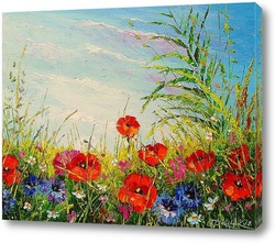   Постер Лето,поле,цветы