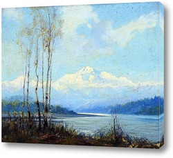   Картина Гора Мак-Кинли с рекой Суситна