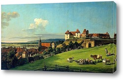   Картина Вид Пирны из замка Зонненштайн