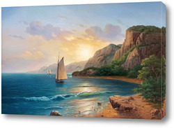   Постер Восход солнца на море