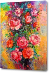 Букет розовых цветов