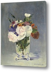   Постер Цветы в хрустальной вазе