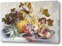   Постер Ананас и виноград