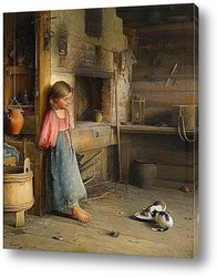   Картина Девочка с котятами