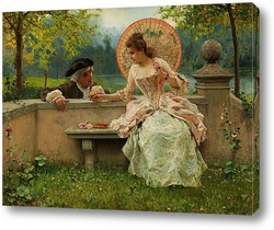   Картина Любовный разговор в парке