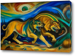   Постер Лев и тигр