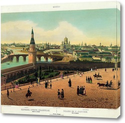   Постер Церковь Христа Спасителя видна с Кремля 1845  –  1850