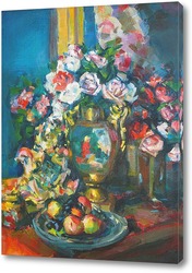   Картина Коровин.К.Натюрморт с розыми.1916 (авторская копия)