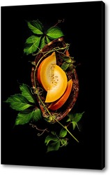   Постер Виньетка с кусочками тыквы