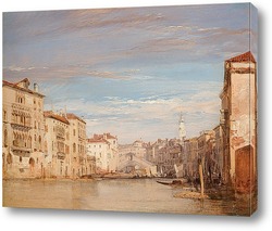   Постер Большой канал, Венеция.Вид на Реальто