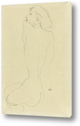   Картина Сидящая обнаженная, вид сзади, 1912