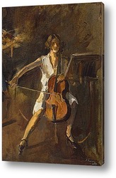   Картина Игра на виолончели 