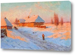   Картина Деревня в зимний период. 1910