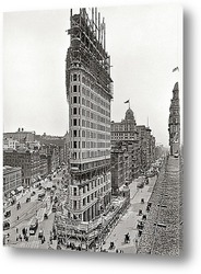   Постер Южный Мидтаун. Небоскреб Flatiron Building. 1902 г.